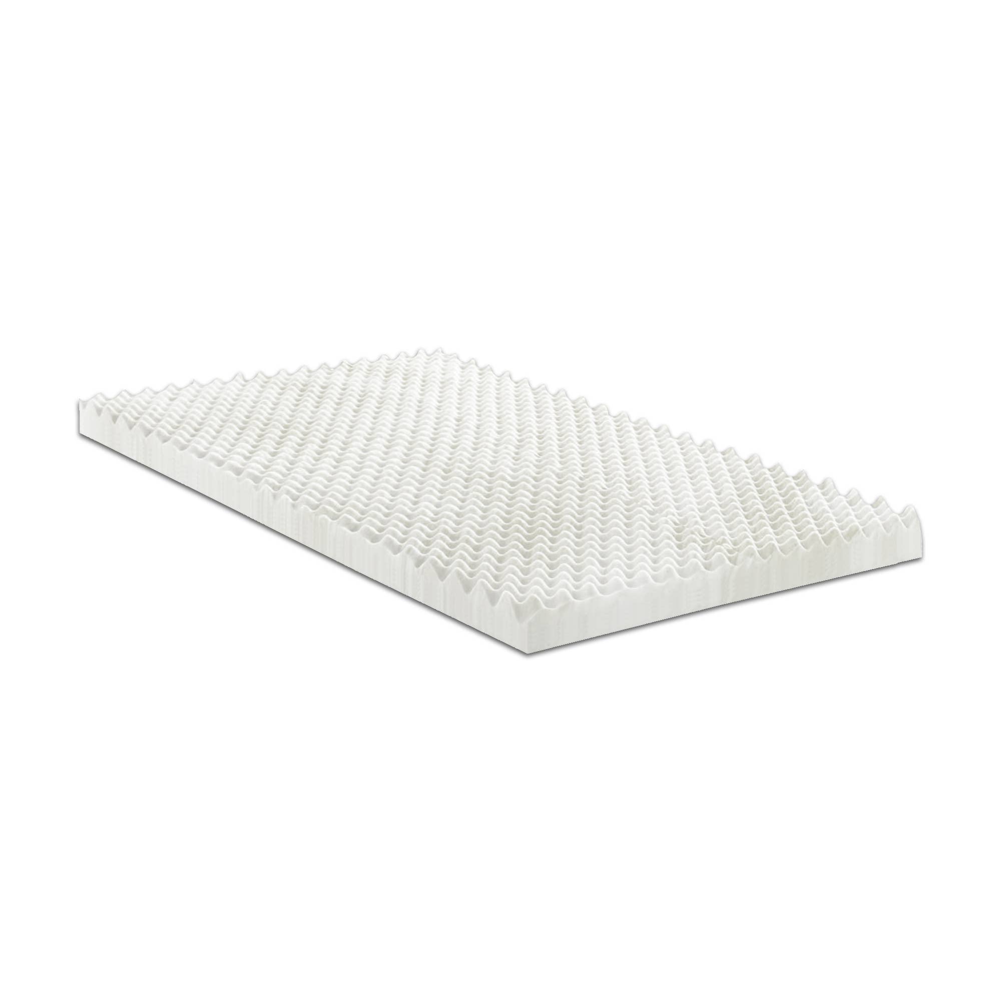 White 3-inch Convoluted Egg Shell Foam Mattress Topper for wholesale on Faire0