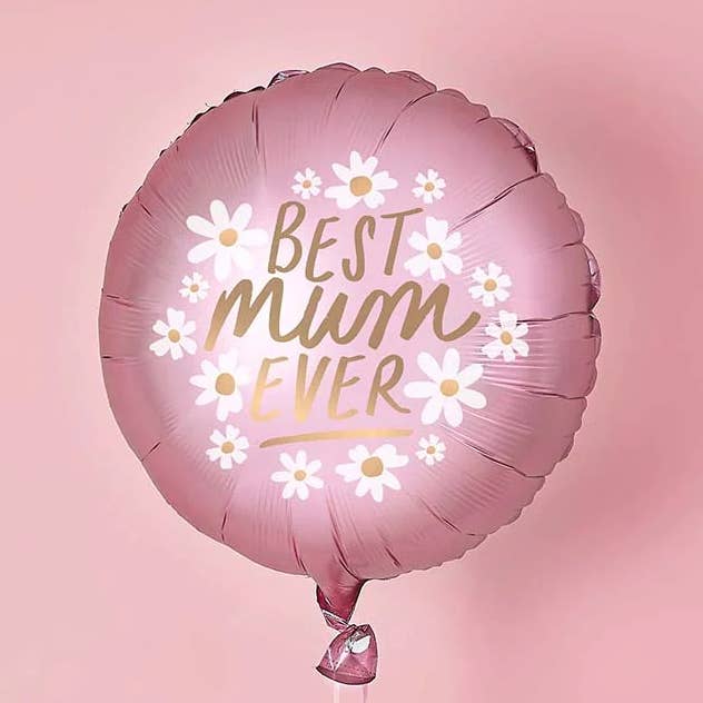 Globo de aluminio rosa «Best Mum Ever» de 20 pulgadas para venta al por mayor de Hootyballoo by Club Green