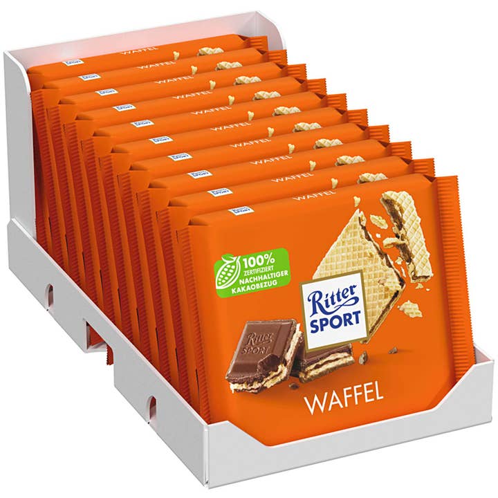 Global Bite Co - Wholesale Chocolate Bar - Ritter Sport Waffel 100g (Germany)