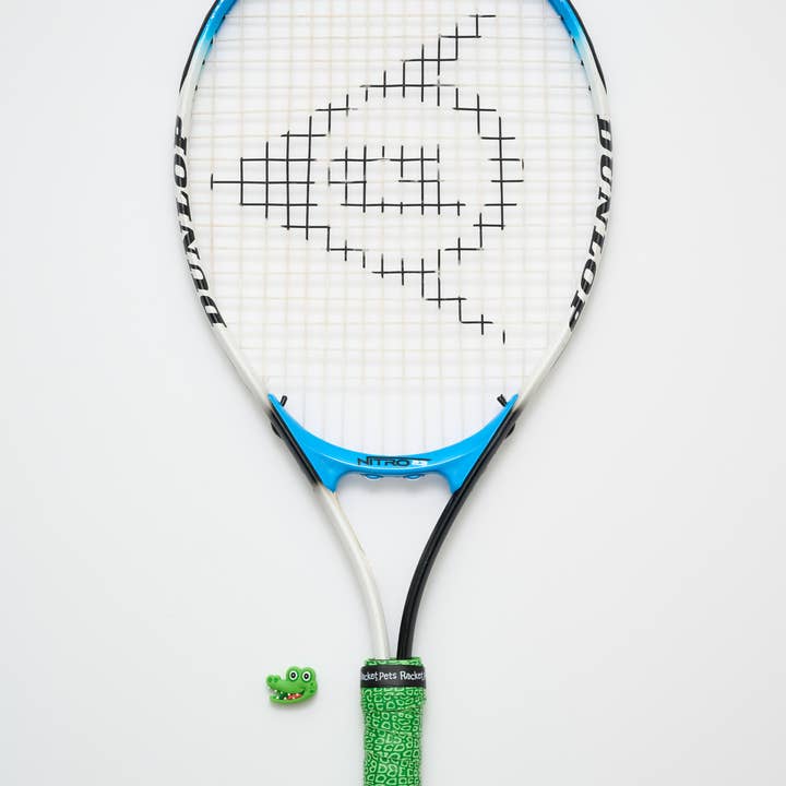 Racket Pets - Wholesale Sporting Accessories - Alligator Green Tennis Overgrip Tape and Matching Shock Abso8