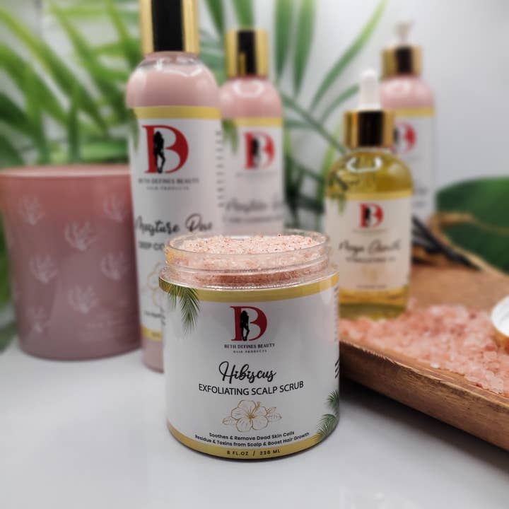 Hibiskus Exfolierande Scalp Scrub för wholesale av Beth Defines Beauty Hair Products