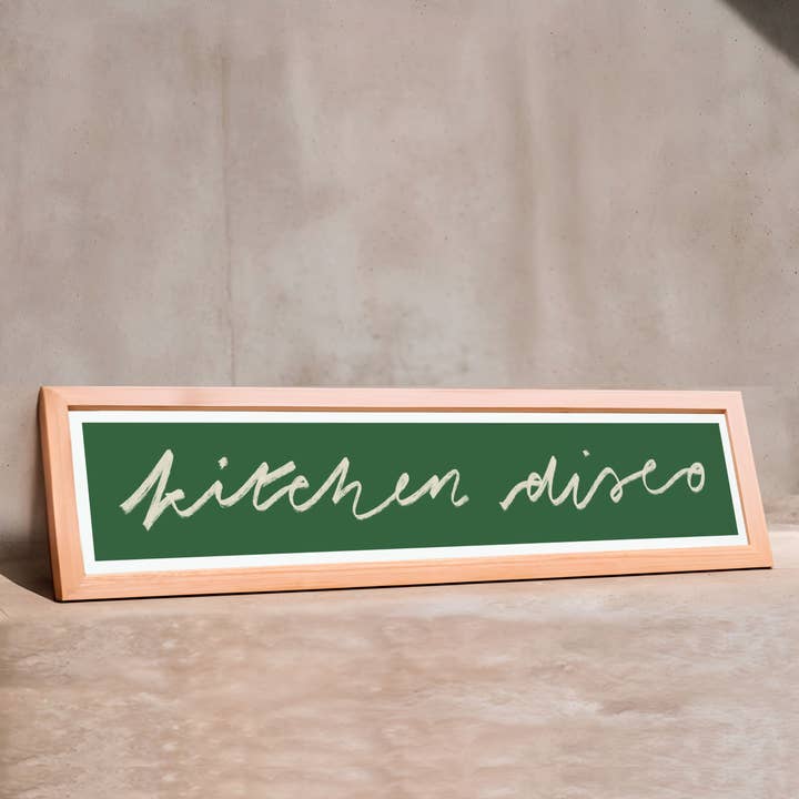 Impression panoramique encadrée Kitchen Disco pour la vente par Natalie Cass Art