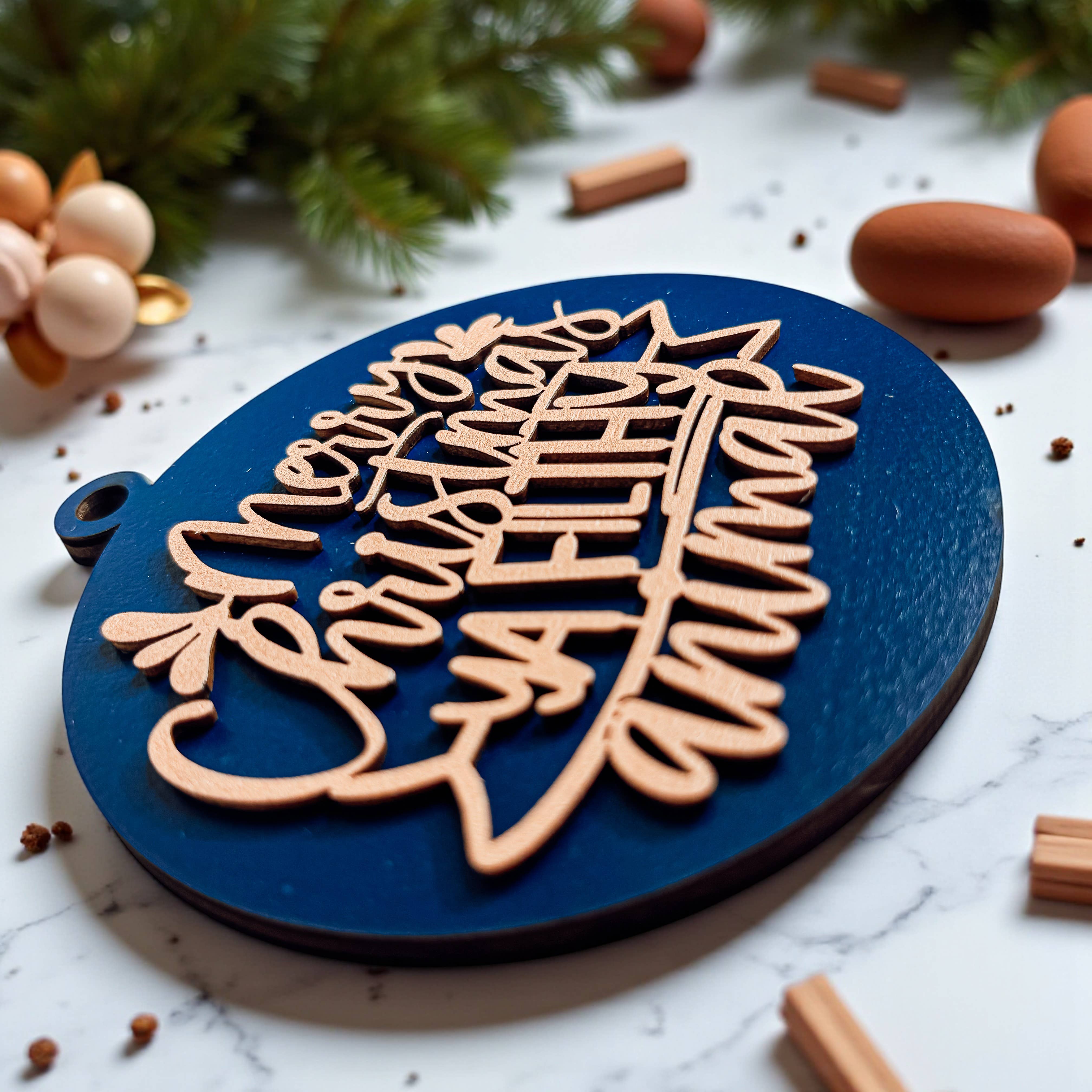 Gia Roma - Wholesale Ornament - Hanging Christmas Decor + Handmade Wooden Ornament Funny88