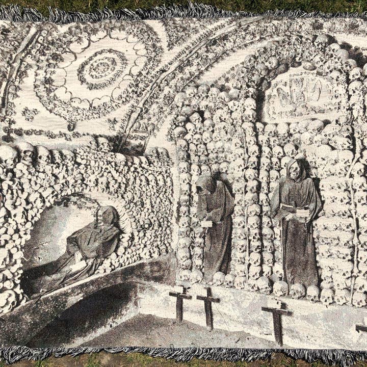 Capuchin Ossuary XL Blanket for wholesale by Inner Decay