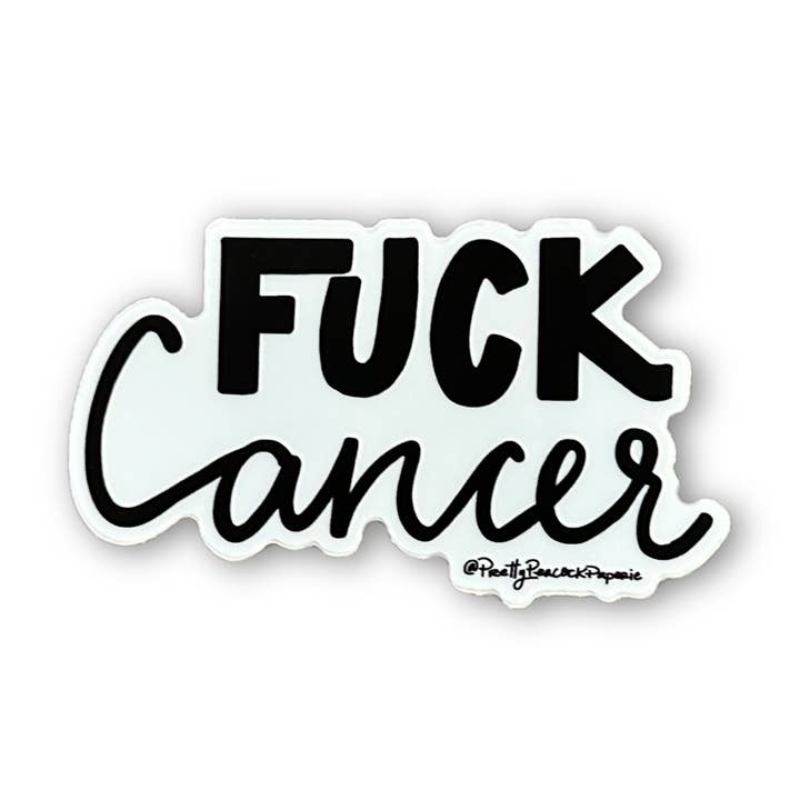 F*ck Cancer Sticker voor wholesale door Pretty Peacock Paperie - Women's Empowerment