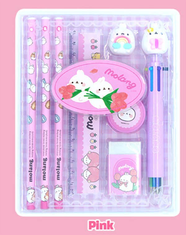 K-Wonderland - Vendita all'ingrosso Set di cartoleria/cancelleria - Set di Cancelleria Molang – Confezione Regalo di Forniture Scolastiche Carine8