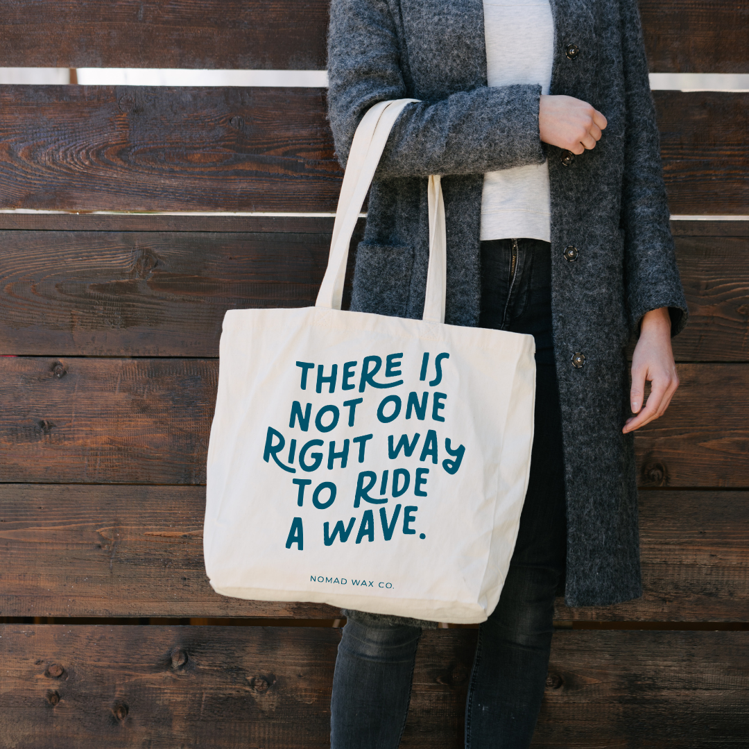 Nomad Wax Co. - Wholesale Food Storage Wrap/Bag - 16 in Cotton Tote - Nebraska Surf Club1