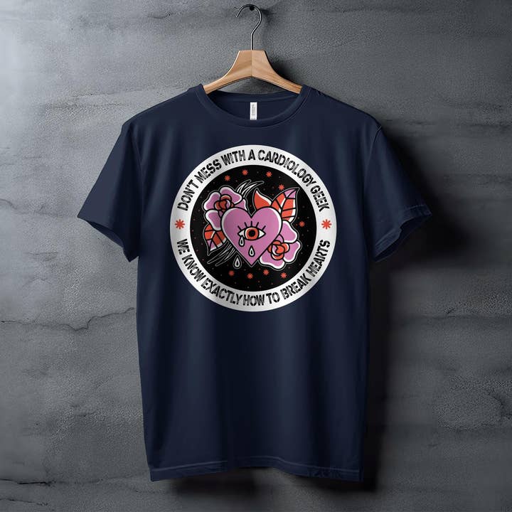 FreakyTeeFactory - Wholesale Screen Printed T-Shirt - Women's - Cardiology Geek T-Shirt, Heart Anatomy Graphic Tee, Medical Humor, Nurse Gift, Doctor Apparel, Unique Edgy Style, Bold Statement Shirt29