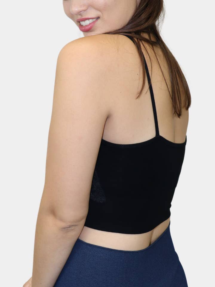 ELIETIAN - Wholesale Bralette - Women's - Spaghetti Strap Bra w/Lace Overlay13