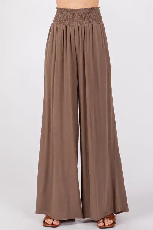 Final Touch – wholesale Pants – Women's – Heavy Gauze Wide Leg Pants - NP70263D-HV25