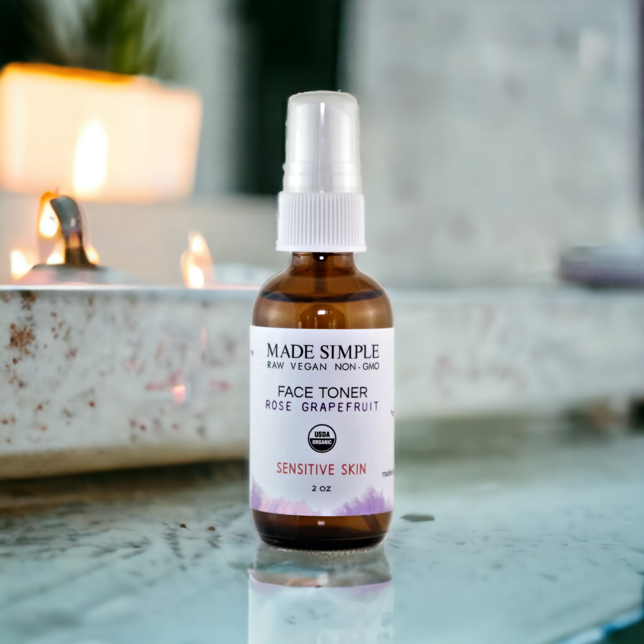 Made Simple Skin Care - Wholesale Facial Toner - Rose Grapefruit Toner for Sensitive Skin - Organic & Vegan 0