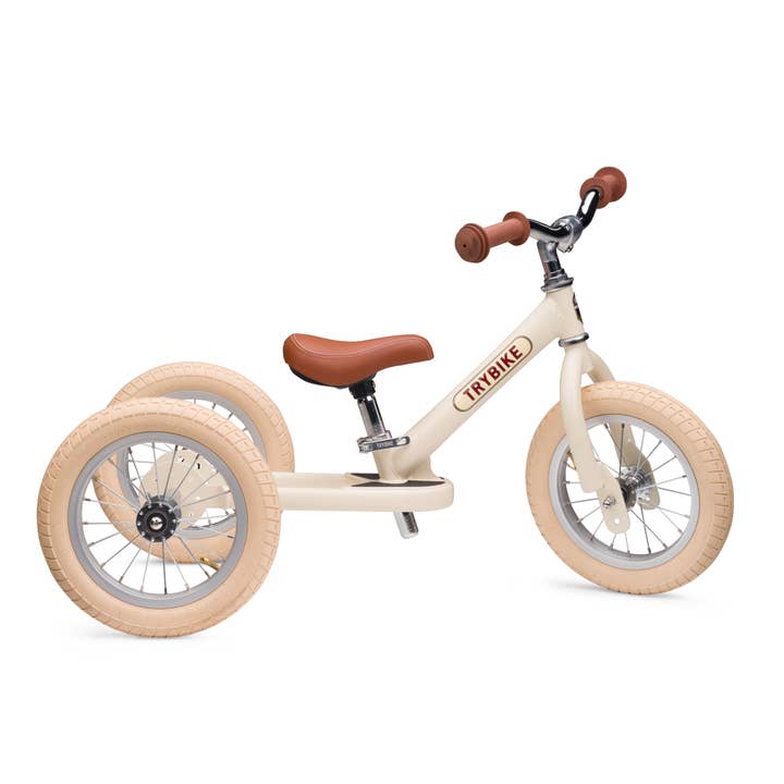 Trybike - Matte 2 In 1 Balance Bike / Trike - Vintage Cream for wholesale by Hippychick