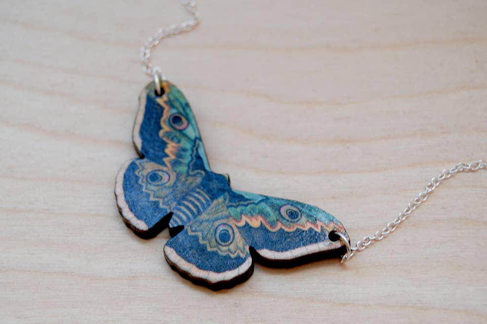 Enchanted Leaves - Wholesale Pendant/Charm Necklace - 18" Emperor Moth Necklace3