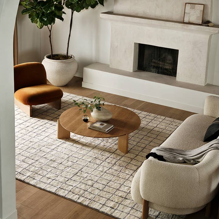 Frenshe Interiors x Rugs USA Highlands Checked Area Rug for wholesale by RUGS USA