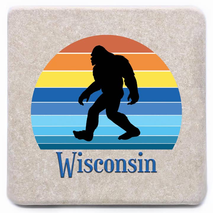 Noomoon - Wholesale Magnet - Bigfoot Retro Sunrise Custom Name Drop Stone Magnet3