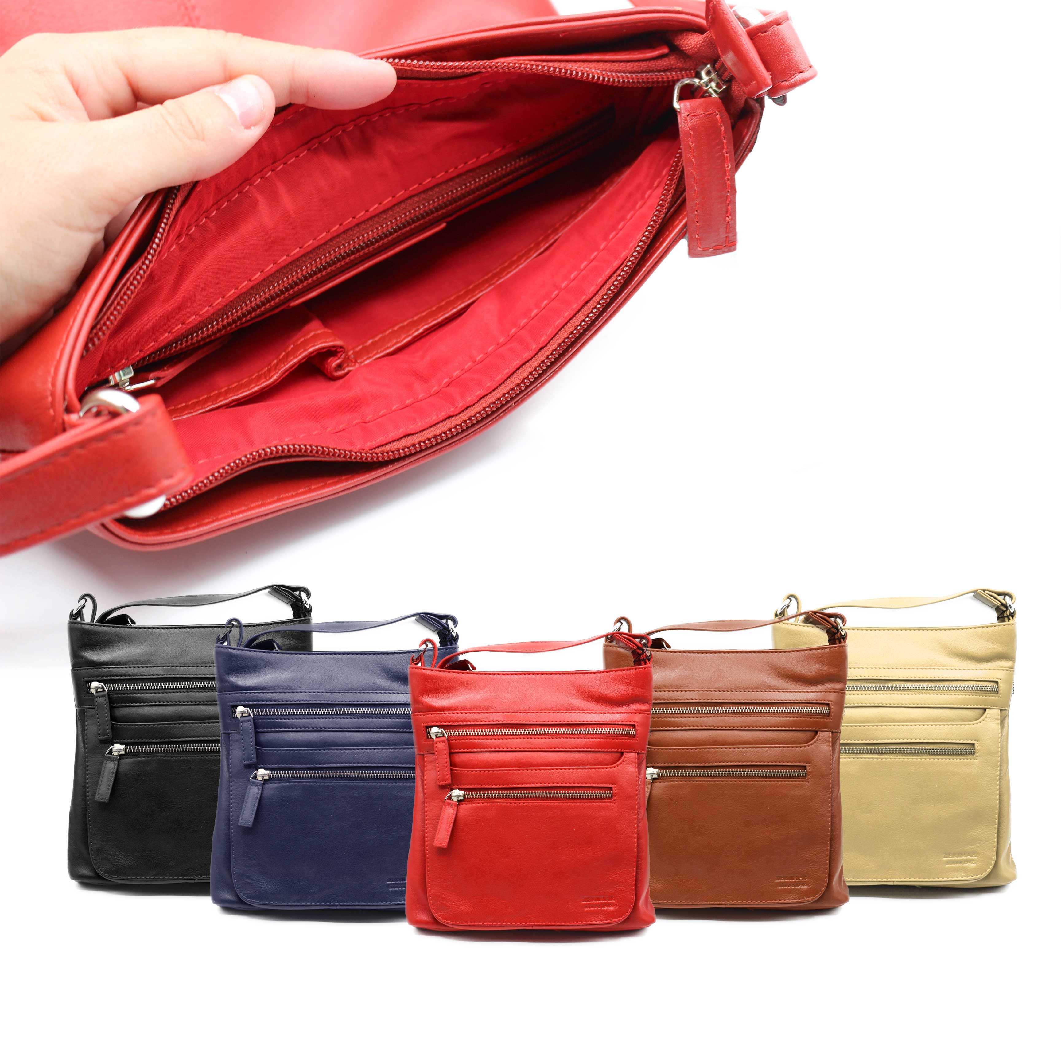 Zerimar 1942 – Großhandel Umhängetasche - Damen – Zerimar Damen Leder Schulterriemen - Exklusiv 25x24x6 cm3