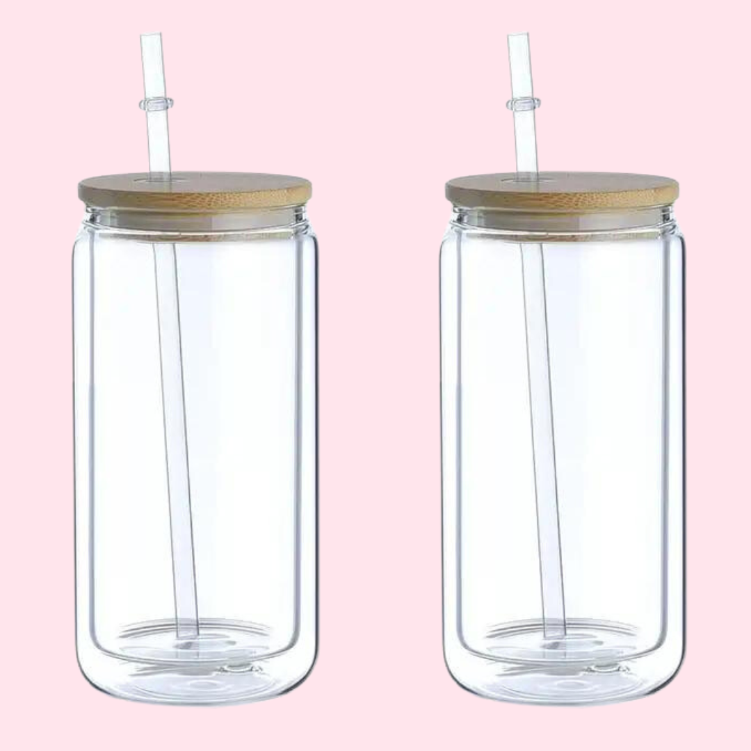 One Stop Cups - Wholesale Drinking Glass/Cup - Glass Can Double Wall Sublimation Cups6