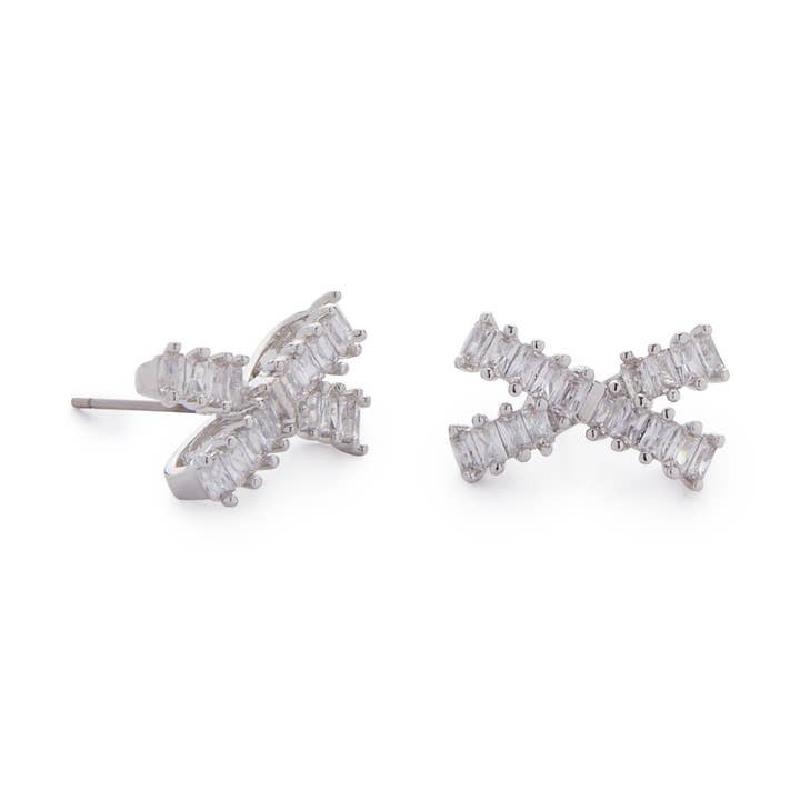 Brincos CZ Cross por atacado de Hey Girl