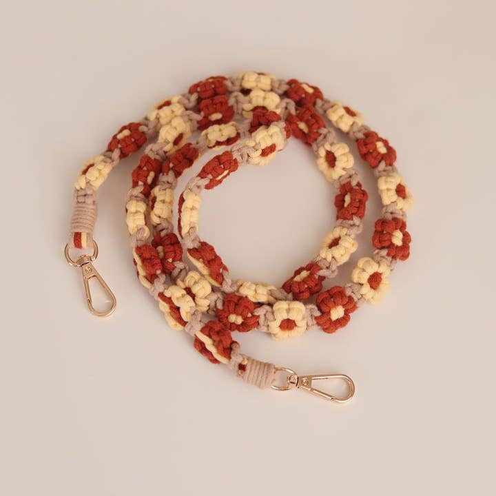 Weavey Studio - Wholesale Lanyard - Women's - Macrame flower pattern lanyard camera strap, phone strap