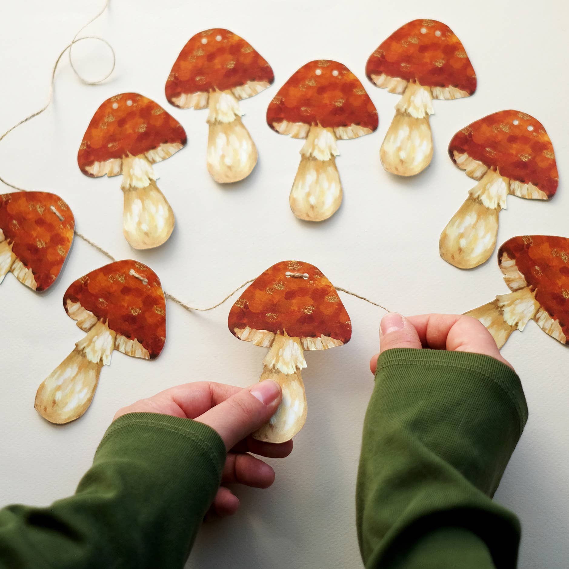 Doro Marcello - Wholesale Bunting/Garland - Red Mushroom Garland | DIY Paper Garland Kit | Craft Kit5