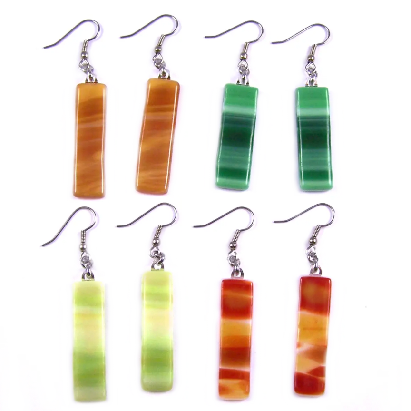 Wholesale Dichroic Glass Earrings - Rainbow Clear for your store - Faire