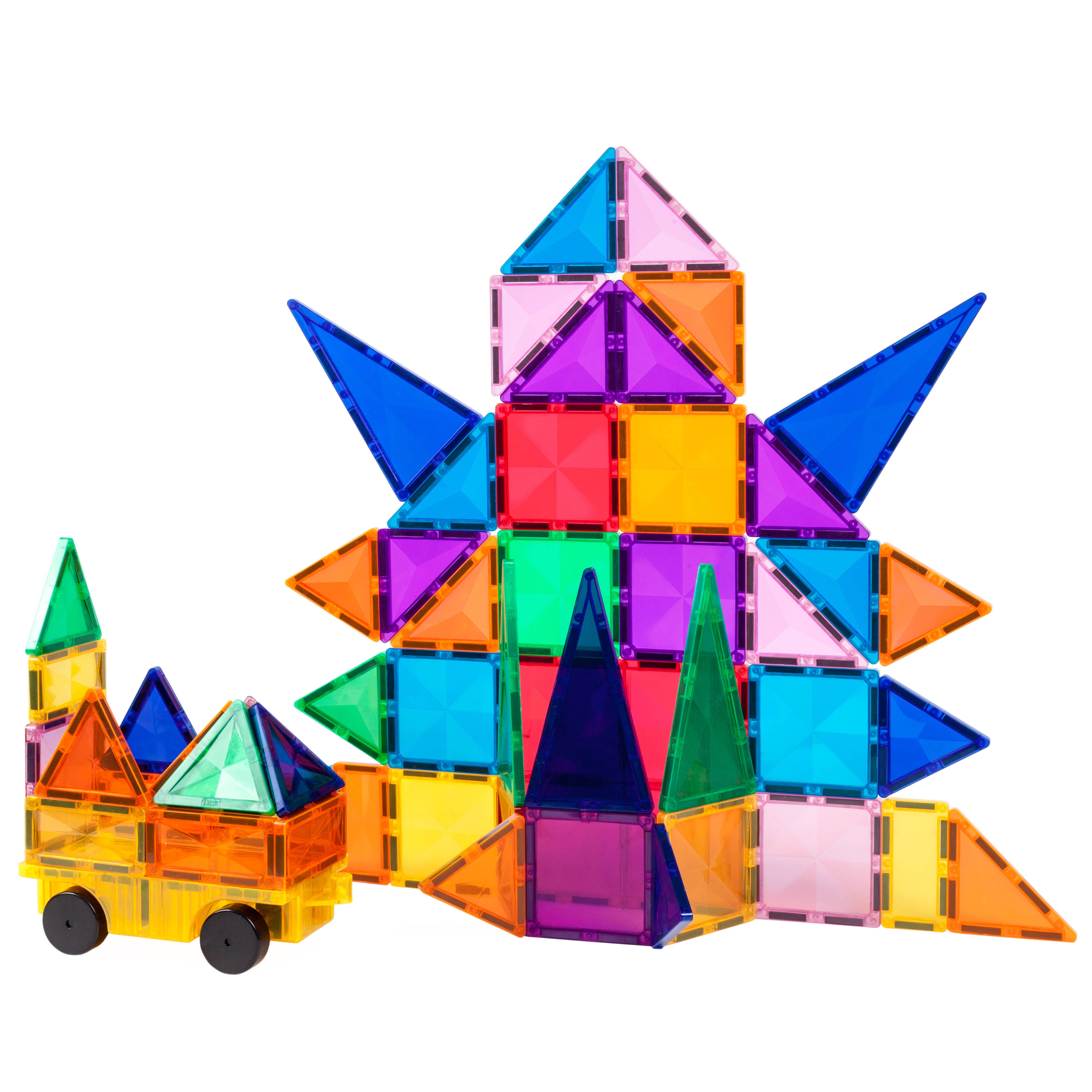 PicassoTiles - Wholesale Building Set - Kids - PicassoTiles 63pc Magnetic Tile Building Set8