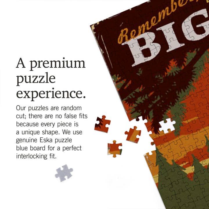 Lantern Press - Wholesale Puzzle - Adult - 1000 PIECE PUZZLE Upper Peninsula, Michigan Bigfoot3