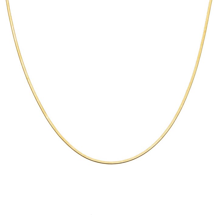 Brenda Grands Jewelry - Wholesale Link & Chain Necklace - Waterproof Gold Micro Herringbone Necklace