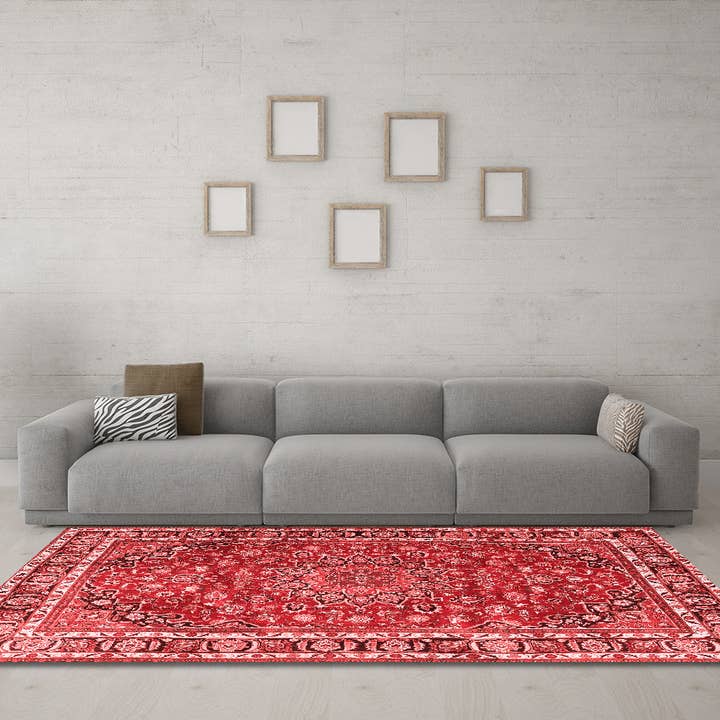 Machine Washable Persian Red Traditional Area Rugs for wholesale by Ahgly