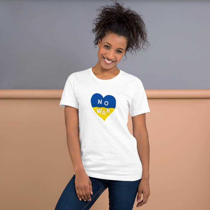 Camiseta para mujer No War - Ayuda a los niños en Ucrania para venta al por mayor de mi cielo