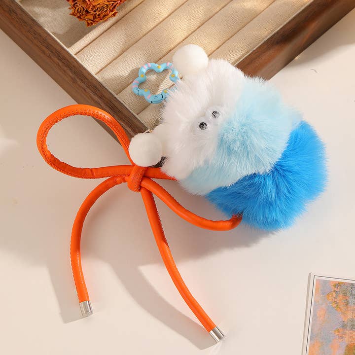 Ornements-peluche papillon nœud porte-clés charme pour la vente par Eagle Crest Industries Inc.