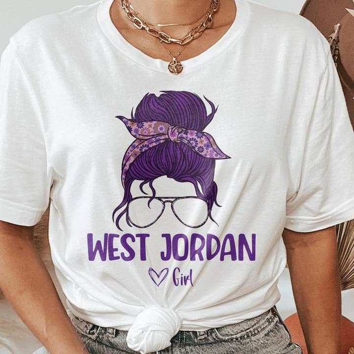 West Jordan Girl Shirt, Born In West Jordan Gift for wholesale by PositiveParty