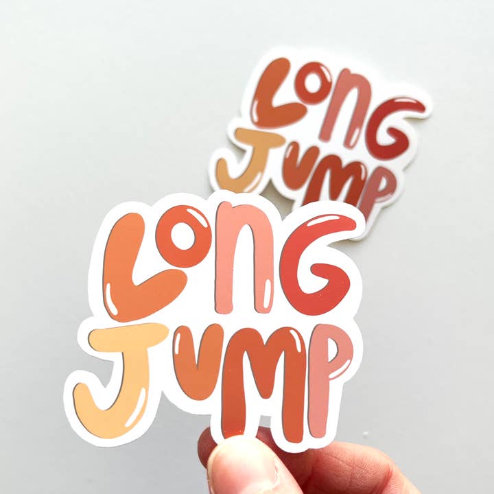 Long Jump Sticker for wholesale by Keegsie Running