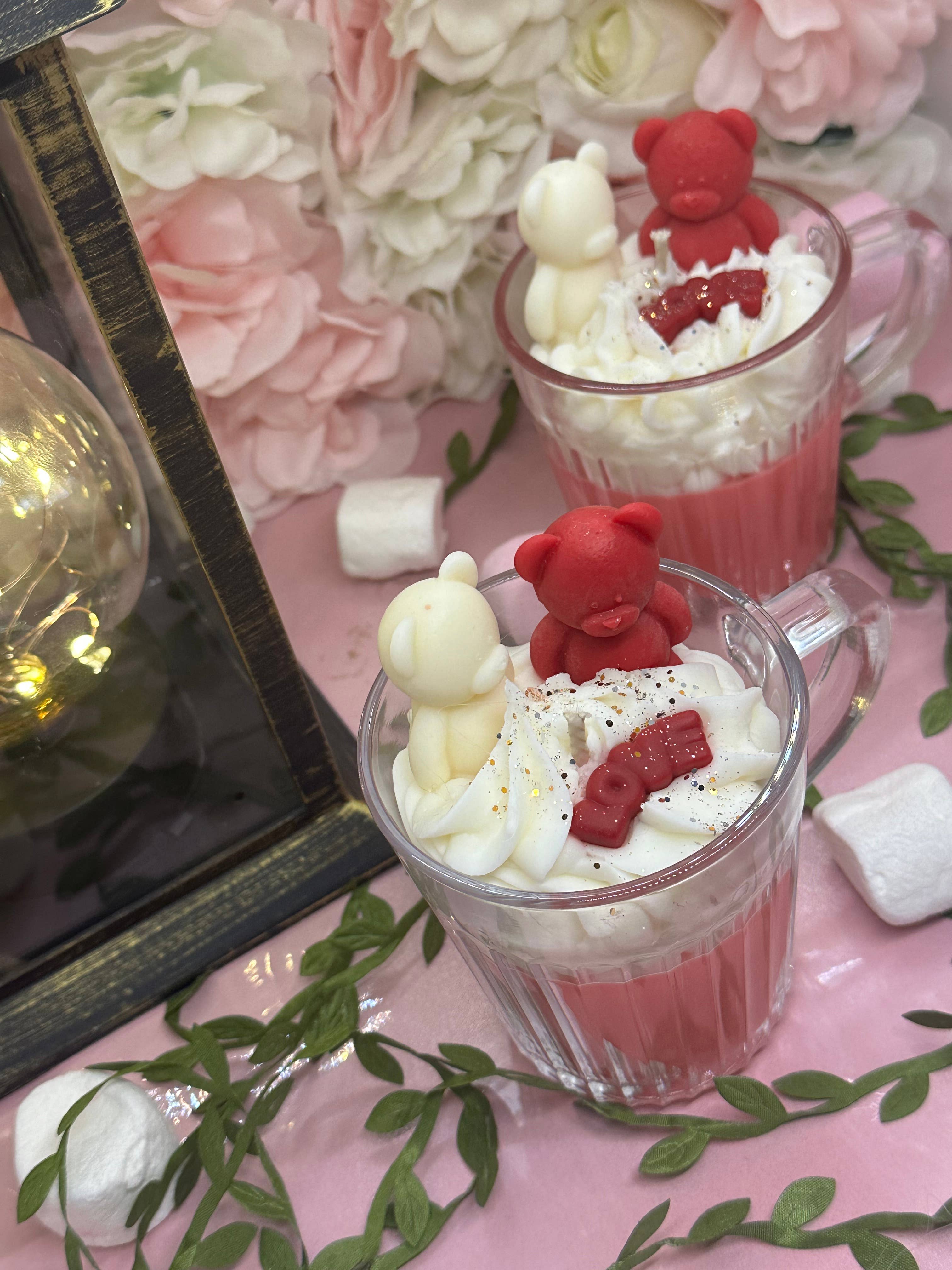 Chaleur Gourmande - Venta al por mayor Velas de diseño llamativo - Vela oso de peluche roja Love1