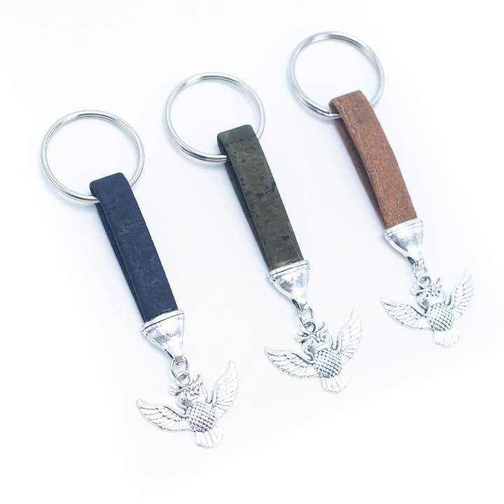 Meninas Bonitas Cork – wholesale Keychain – Unisex – cork with pendant Simple style handmade keychain I-013-MIX-102
