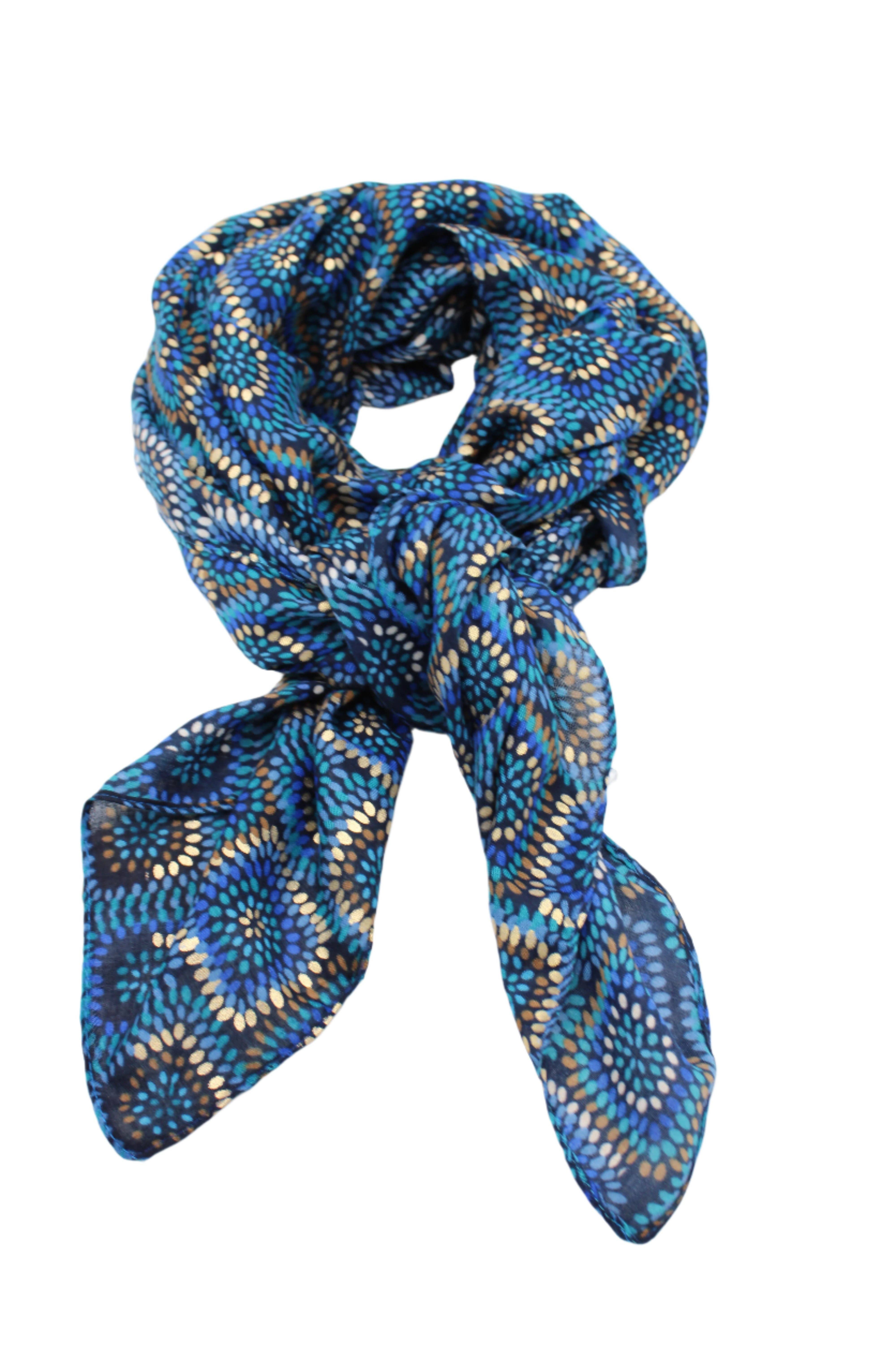 Shebobo – Engroshandel Tørklæde - Unisex – Vegas geometrisk print med metalliske detaljer tørklæde wrap2