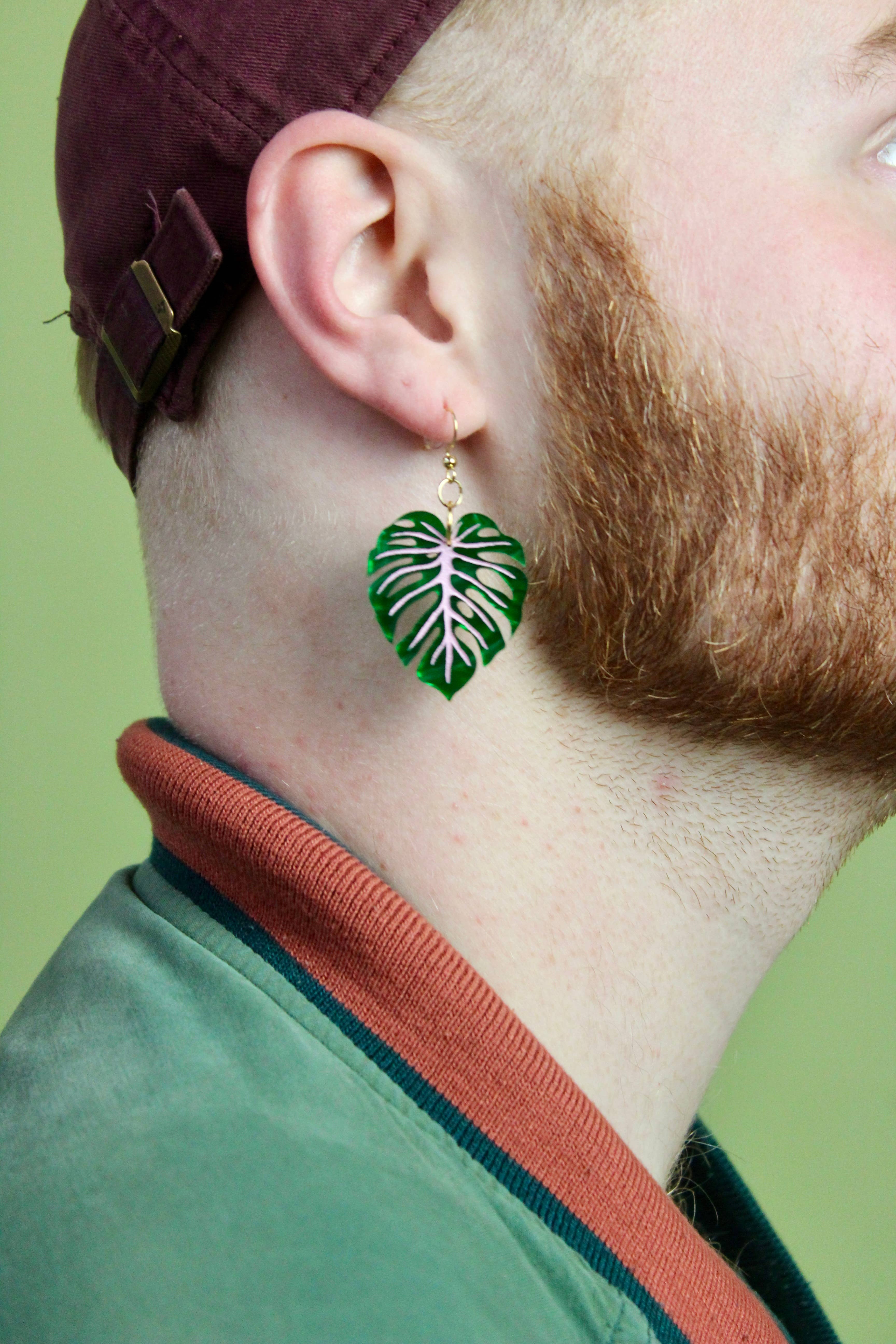 Not Picasso - Vente Boucles d'oreilles pendantes - Mini Monstera1