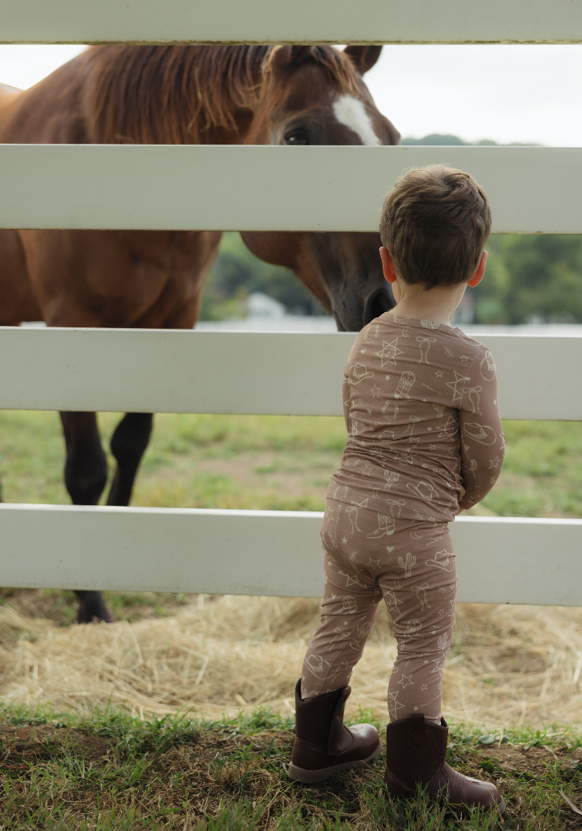 Lil Krew & Co - Wholesale Sleepwear Set - Kids - Rodeo Dreams Two Piece Bamboo Pajamas3