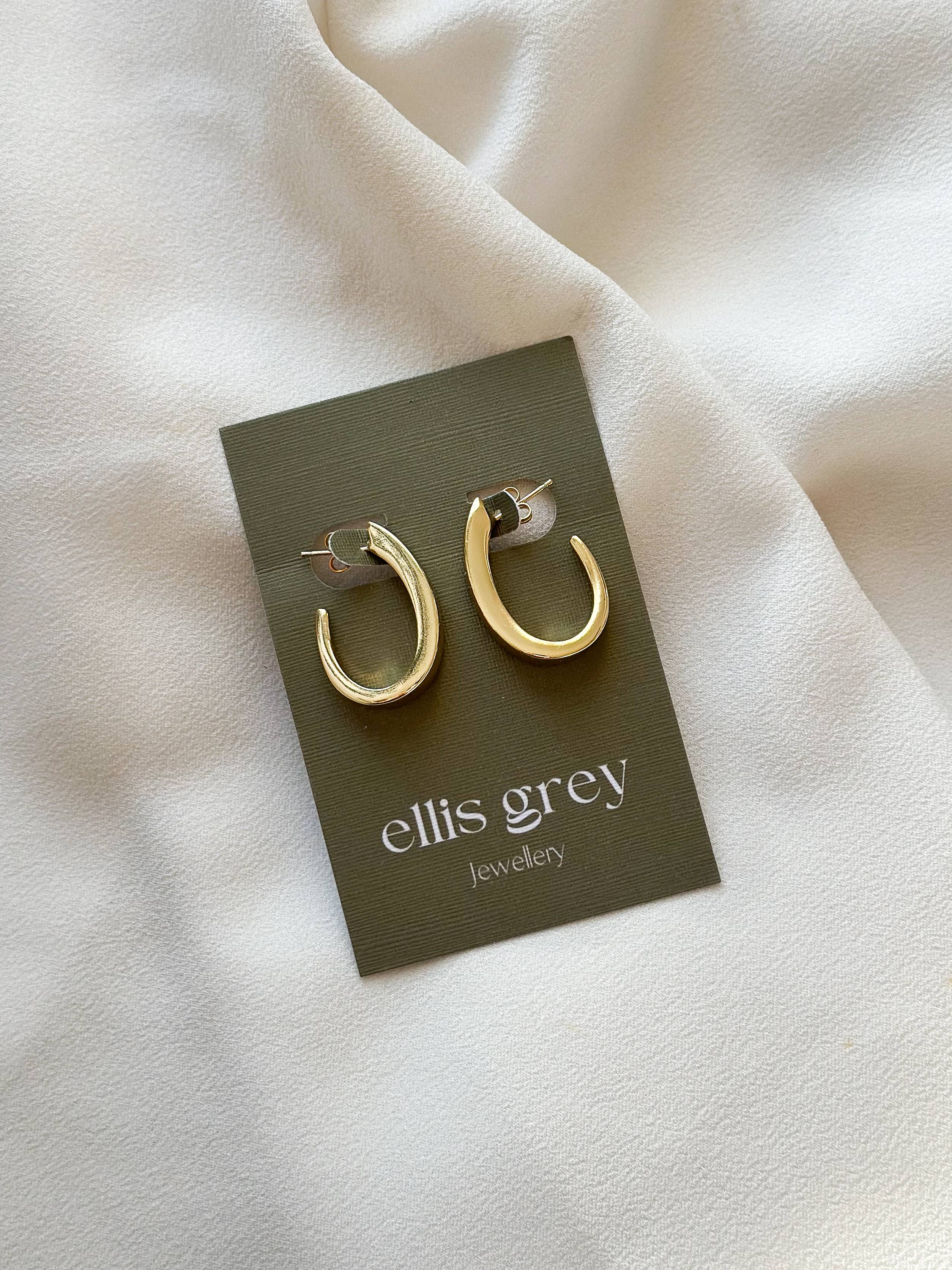 Ellis Grey Jewellery – wholesale Hoop earrings – Rosea - 18k Gold Scoop Stud Earrings2