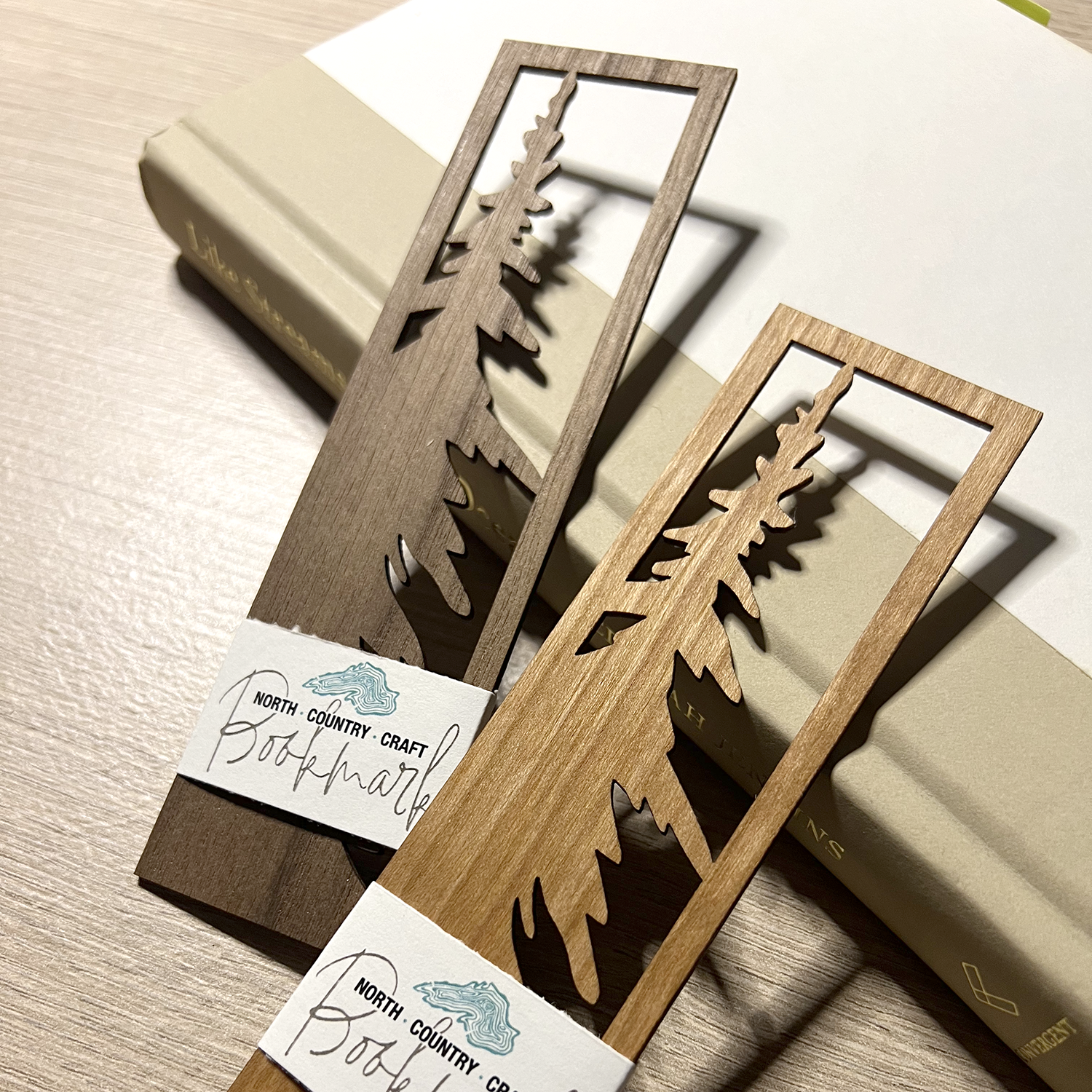 North Country Craft - Wholesale Bookmark - Pine Silhouette Wood Bookmark2