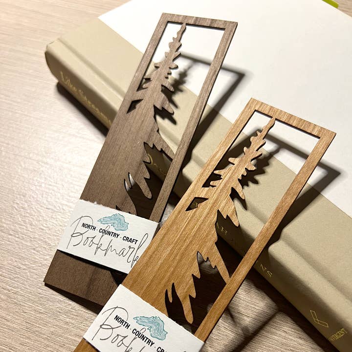 North Country Craft - Wholesale Bookmark - Pine Silhouette Wood Bookmark2