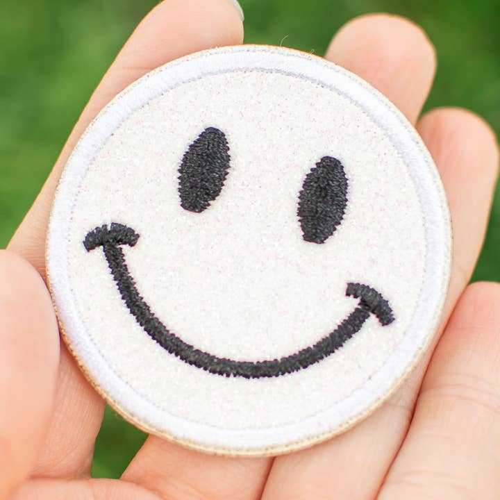 Parche termoadhesivo Glitter Smile para venta al por mayor de Rogue Society Apparel®️