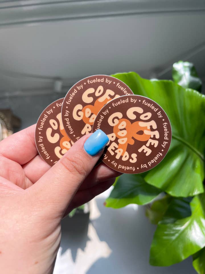 Pegatina Fueled by Coffee & Good Reads para venta al por mayor de Coffee & Good Reads