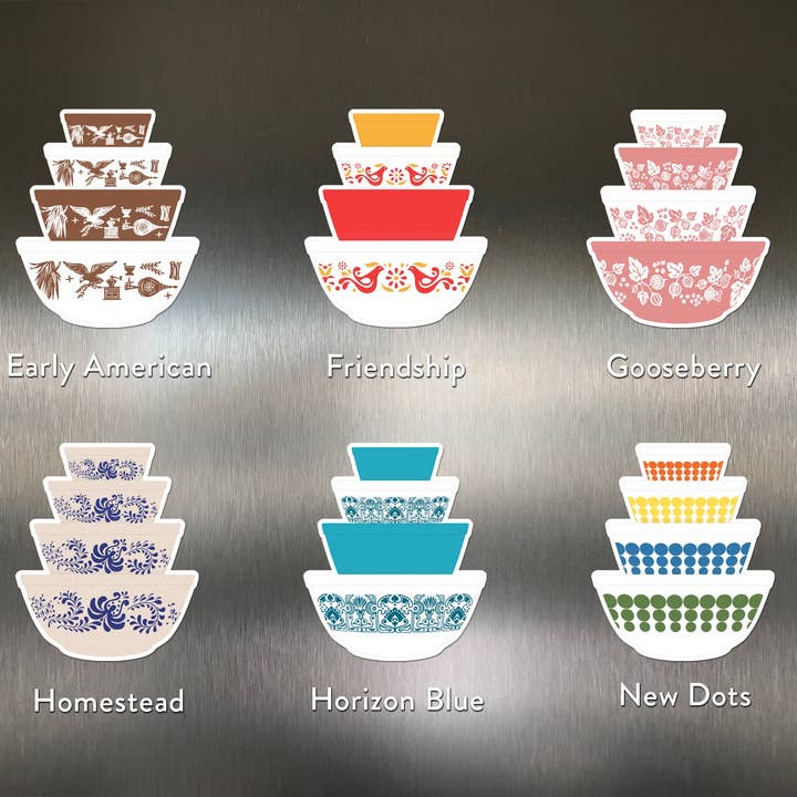 Twinkltoast – wholesale Magnet – Vintage Mixing Bowl Stack Magnet