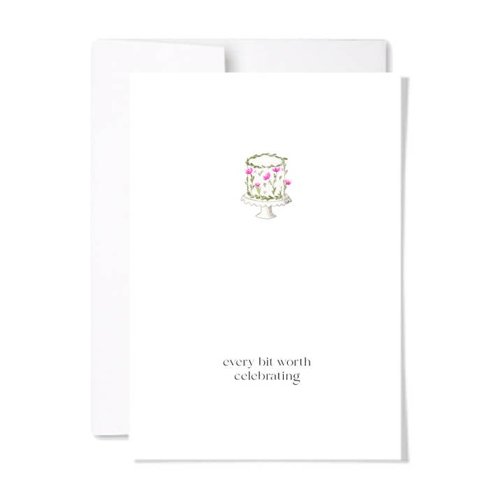 Floral Cake Card for wholesale by paperscript