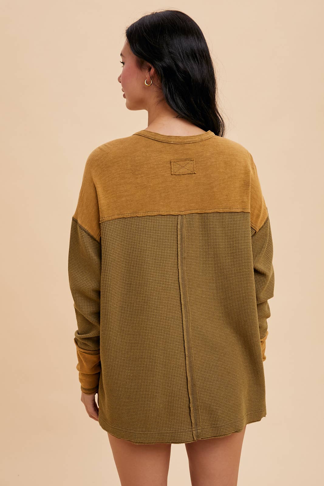 In Loom - Wholesale Knit Top - Women's - GARMENT WASHED THERMAL HENLEY11