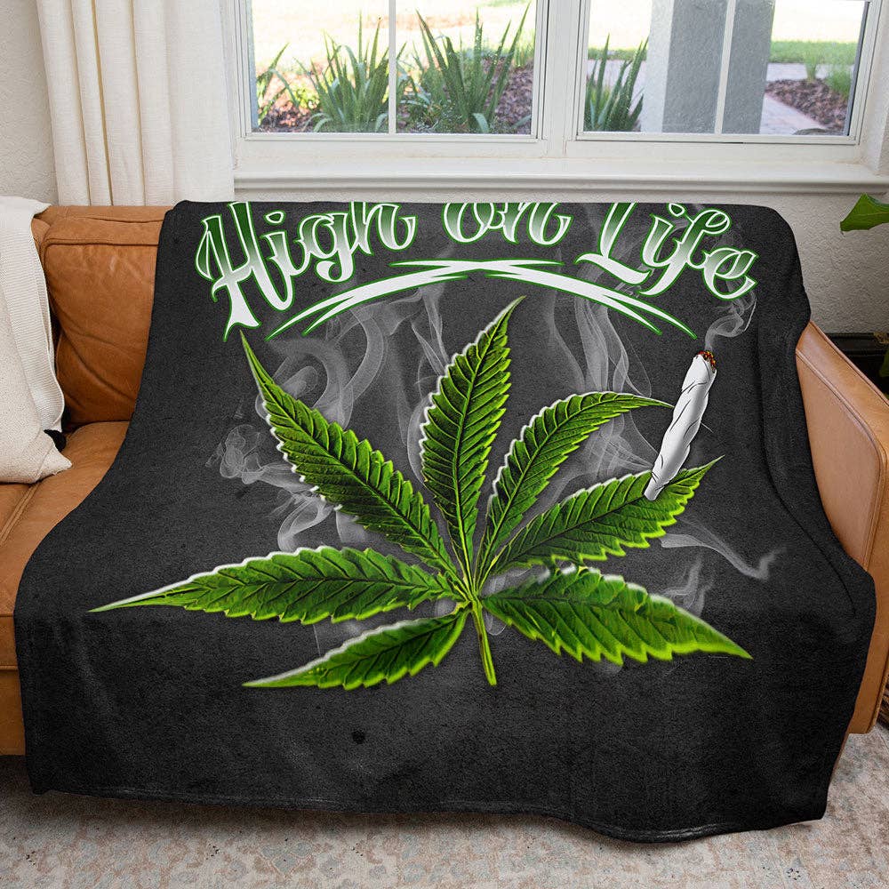 Artopia – wholesale Bedding blanket – Kids & Baby – 50" x 60" High On Life Plush Minky Blanket2