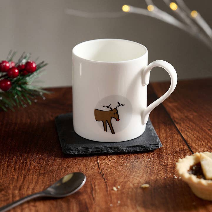 Jin Designs - Wholesale Coffee Mug - Reindeer in the Window Mug1