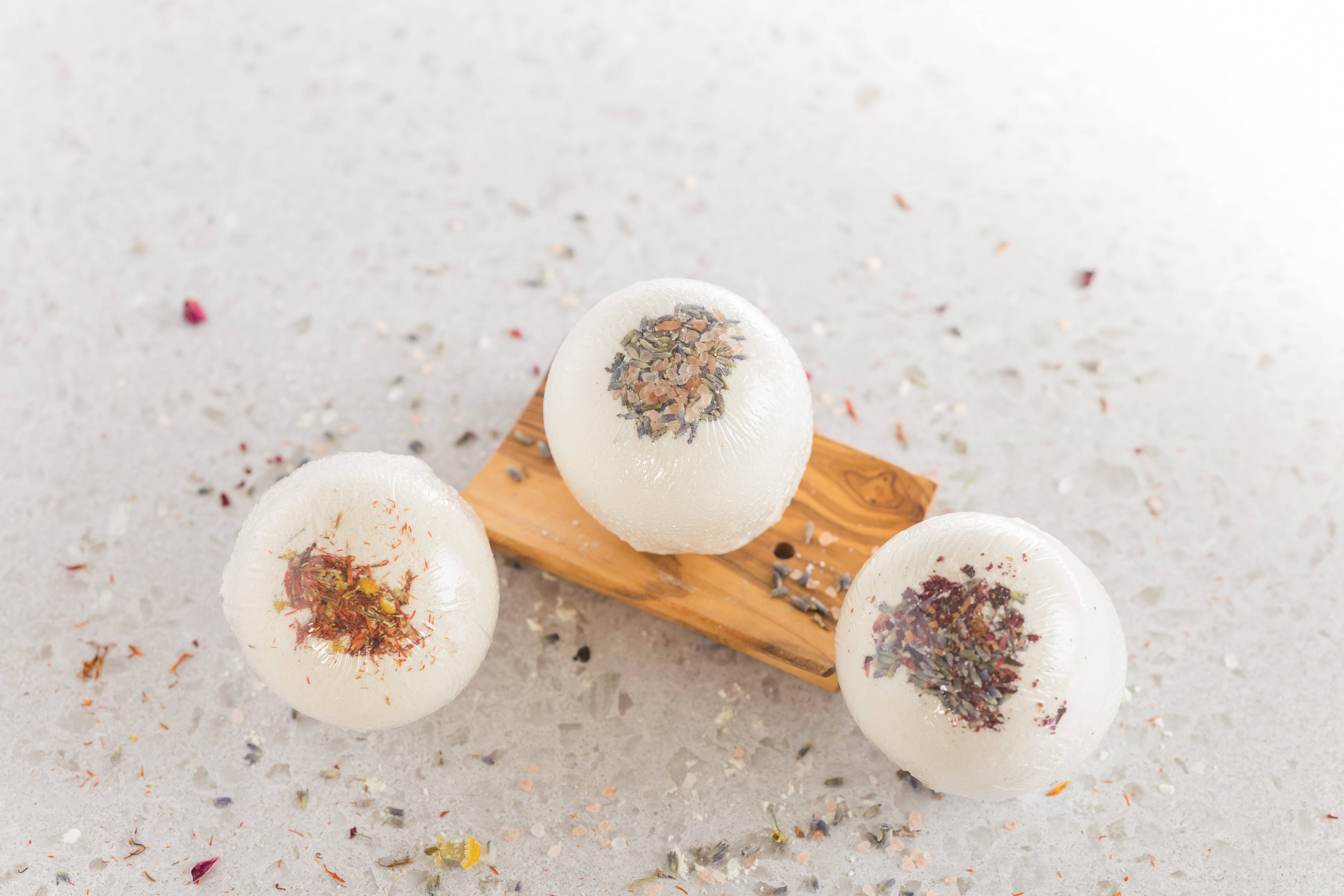 HandCraft Skincare - Wholesale Bath Bomb/Fizz - Sweet Floral + Coconut Milk Bath Bomb3