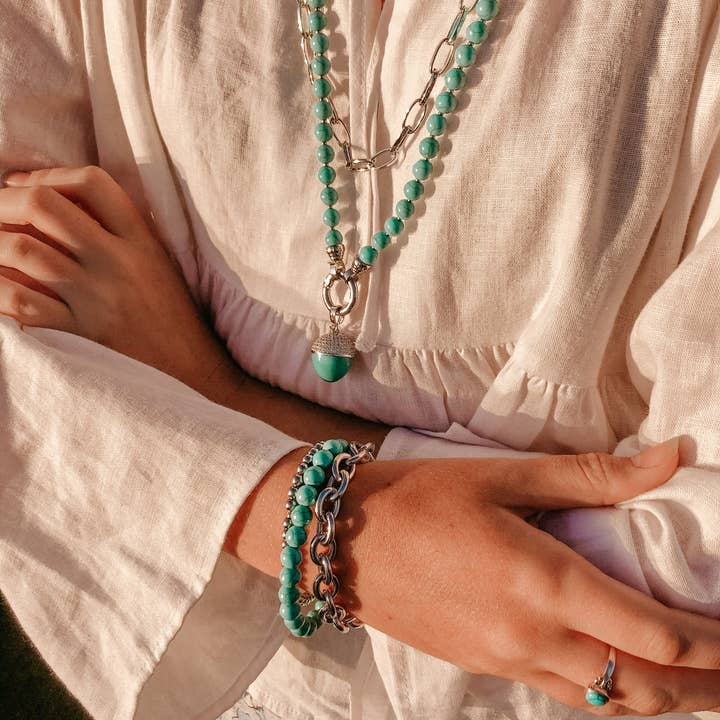 KAGI - Wholesale Individual charm/pendant - Kagi Turquoise Acorn Pendant1